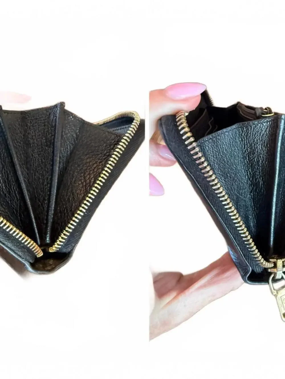 Saint Laurent Black Leather Zip-Around Wallet - Picture 6 of 10